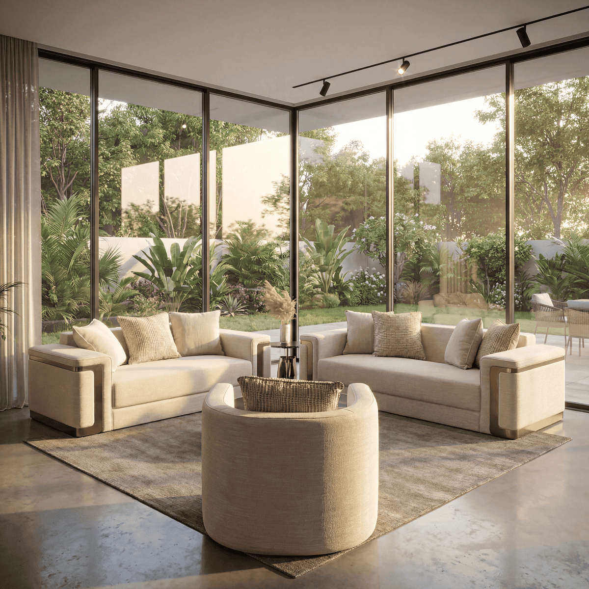New York - Beige 2PC (Sofa & Loveseat)